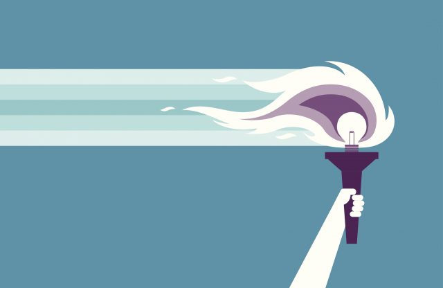 illustration d'une torche olympienne