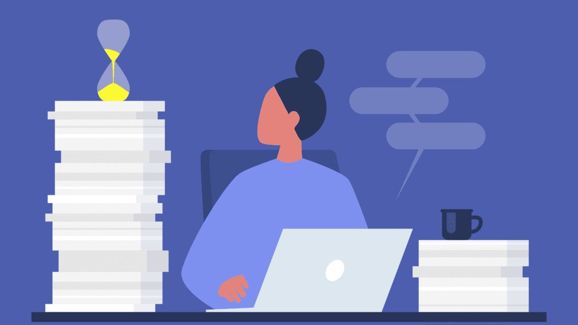 Illustration trop de travail